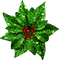 Christmas.Glitter.Flower.Red.Green - ingyenes png animált GIF