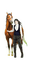 Femme avec un cheval - GIF animasi gratis