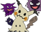 MimiKyu and Ghost Pokemon - nemokama png animuotas GIF