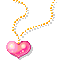 pink heart necklace pixel art sparkly shine cute - Бесплатный анимированный гифка анимированный гифка