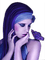 Kaz_Creations Woman Femme Purple Hair Butterfly - zdarma png animovaný GIF