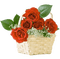 basket with roses_flowers - gratis png animeret GIF