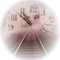clock deco  railway tracks