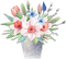 soave deco spring flowers vase garden - png gratis GIF animasi