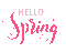 Hello Spring.Text.Pink.gif.Victoriabea - GIF animé gratuit GIF animé