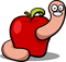 apple worm - PNG gratuit GIF animé