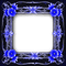 ♡§m3§♡ hard blue gothic frame flowers - png gratis GIF animado
