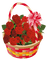Kaz_Creations Valentine Deco Love Hearts Basket Flowers - png gratis GIF animado
