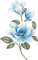 deco flowers blue vintage kikkapink tube png - png gratis GIF animado