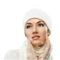 Femme avec un bonnet blanc - gratis png animerad GIF