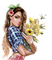 Woman. Flowers. Leila - Bezmaksas animēts GIF