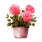-ai-generated-rose-flowers-bouquet-on-pot-isolated - besplatni png animirani GIF