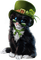 st. Patrick  cat  by nataliplus - gratis png geanimeerde GIF