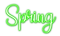 Spring.Text.Neon.Green - By KittyKatLuv65 - png gratis GIF animasi