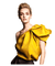 Kaz_Creations Woman Femme Yellow - gratis png animeret GIF
