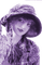 Y.A.M._Vintage Lady woman hat purple - ilmainen png animoitu GIF