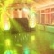 Yellow Disco Venue with DJ Booth - nemokama png animuotas GIF