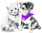 soave deco valentine animals cat dog friends - безплатен png анимиран GIF