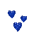 blue hearts animated
