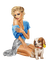 Woman. Dog. Summer. Leila - Free animated GIF