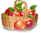 soave deco fruit apple basket red green brown - PNG gratuit GIF animé