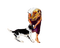 loly33 femme chien aquare - darmowe png animowany gif