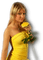 femme en jaune.Cheyenne63 - ilmainen png animoitu GIF