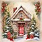 maison d'hiver de Noël winter house - PNG gratuit GIF animé