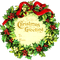 SM3 CHRISTMAS WREATH RED VINTAGE - PNG gratuit GIF animé