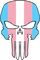 Trans Pride Skull - ilmainen png animoitu GIF