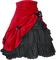 cecily-jupe noire rouge - png grátis Gif Animado