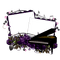 dolceluna spring purple music piano frame - Free PNG Animated GIF