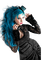 femme au cheveux bleu.Cheyenne63 - gratis png geanimeerde GIF
