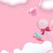 Fond rose nuage cloud pink background candy bonbon - PNG gratuit GIF animé