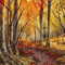 kikkapink autumn forest background painting - nemokama png animuotas GIF