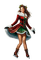loly33 femme  noel patinage - Free PNG Animated GIF