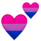 Bisexual emoji hearts - bezmaksas png animēts GIF