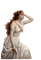 woman painting with roses - PNG gratuit GIF animé