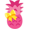Pink pineapple with bow emoji kitchen - png gratis GIF animado