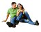 couple sitting - 免费PNG 动画 GIF