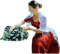 loly33 femme vintage marguerite - ilmainen png animoitu GIF