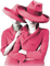 soave woman friends fashion hat pink - Free PNG Animated GIF