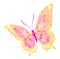 Butterfly.Pink.Yellow - bezmaksas png animēts GIF