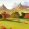 Autumn Landscape with Mountain - kostenlos png Animiertes GIF