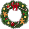 Kaz_Creations Christmas Deco Wreath - zdarma png animovaný GIF