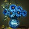 Blue Flower Bouquet - bezmaksas png animēts GIF