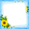 Sunflowers.Frame.Yellow.Blue - By KittyKatLuv65 - png gratuito GIF animata