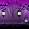 Purple Forest with Lanterns - gratis png animerad GIF