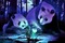 Kaz_Creations Backgrounds Background Christmas Winter Pandas - png gratis GIF animado