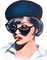 soave woman face cigarette blue orange - 無料png アニメーションGIF